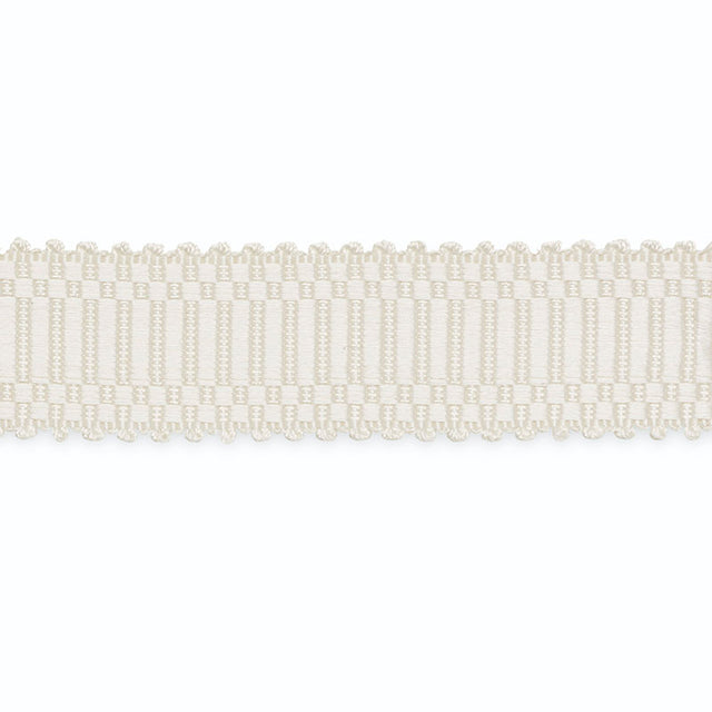 Schumacher B107-1 EUGENIE PICOT-EDGE BRAID in WHITE Trim - S