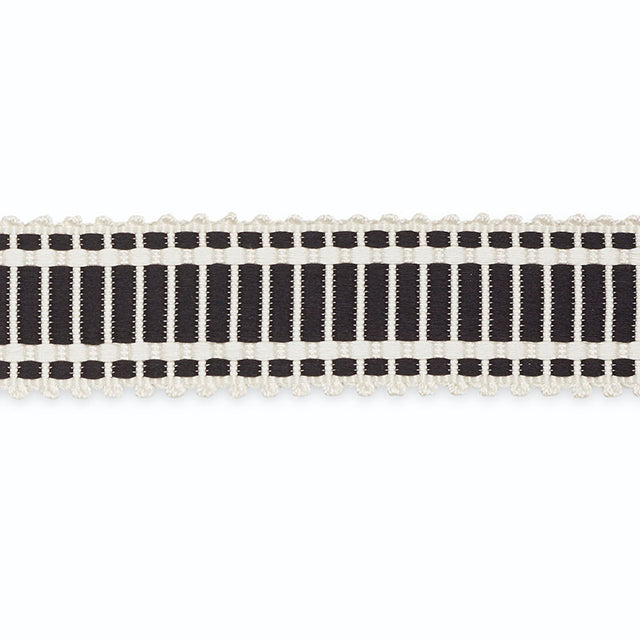 Schumacher B107-7 EUGENIE PICOT-EDGE BRAID in IVORY/EBONY Tr