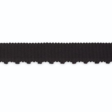 Schumacher B109-9 AMY PICOT-EDGE GROSGRAIN in BLACK Trim - S