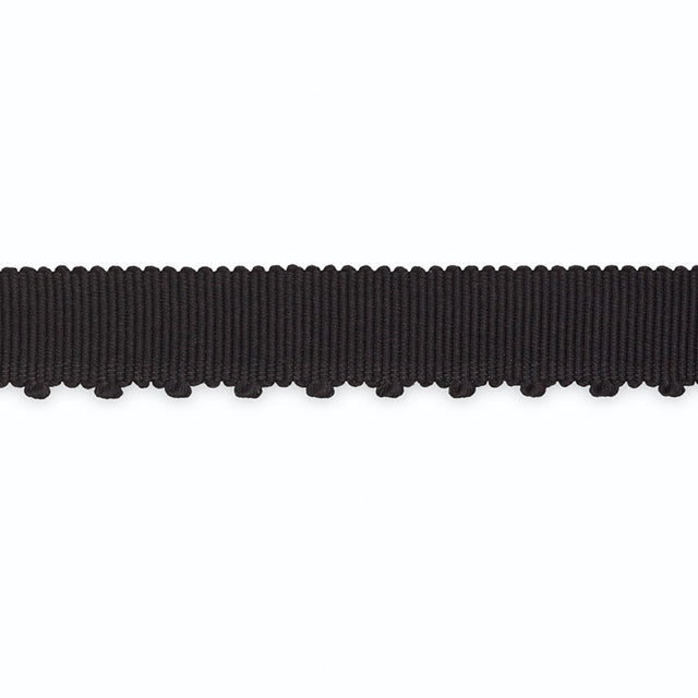 Schumacher B109-9 AMY PICOT-EDGE GROSGRAIN in BLACK Trim - S