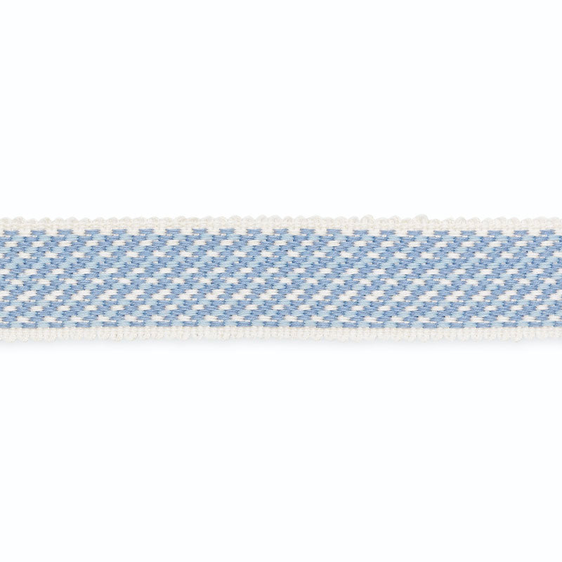 Schumacher B145-2 NANETTE BRAID in IVORY/POWDER BLUE Trim - 
