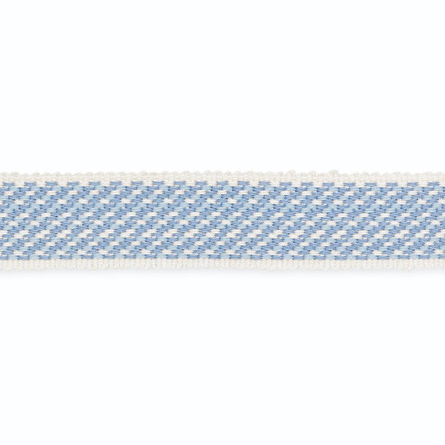 Schumacher B145-2 NANETTE BRAID in IVORY/POWDER BLUE Trim - 