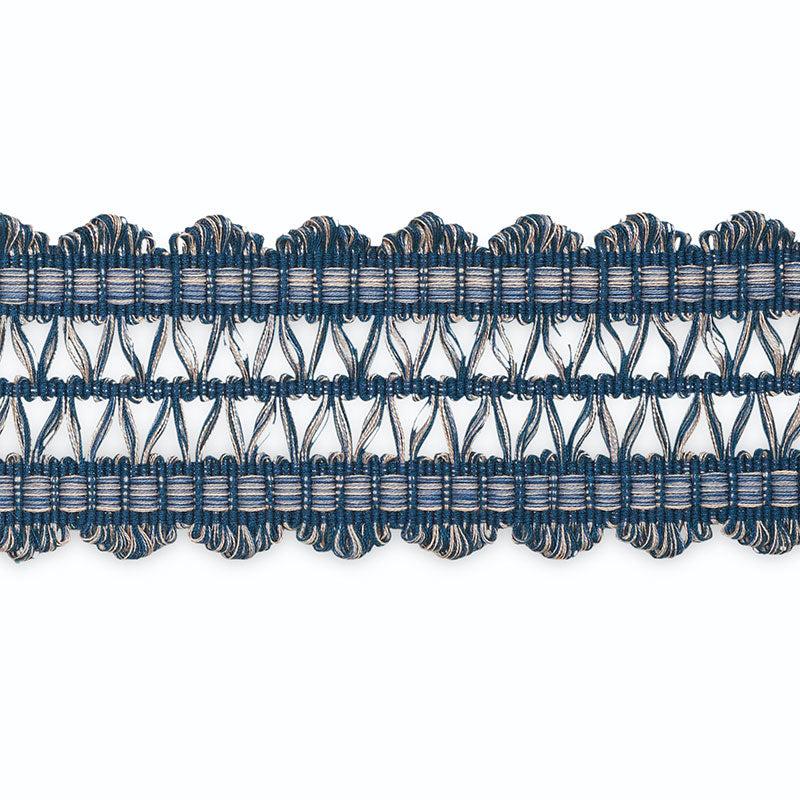 Schumacher B181-8 NIKITA BRAID in MARINE/TAFFY MULTI Trim - 
