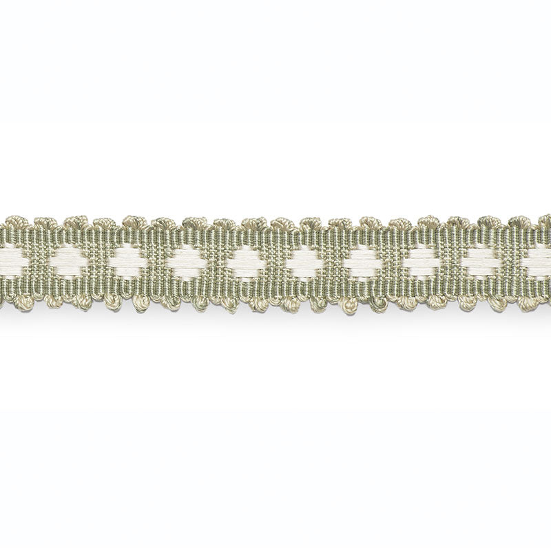 Schumacher B203-3 MARLIS BRAID in BAY LEAF/IVORY Trim - SCHU