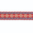 Schumacher B211-2 MARY KAY BRAID in CHERRY/LAPIS/MOCHA Trim 