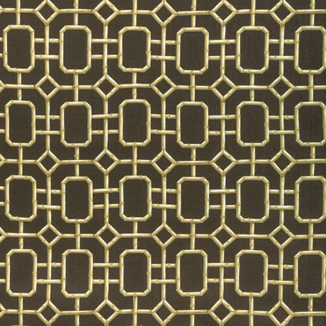 KRAVET COUTURE BAMBU FRET.64.0 BAMBU FRET HICKORY Fabric - Eade's Wallpaper