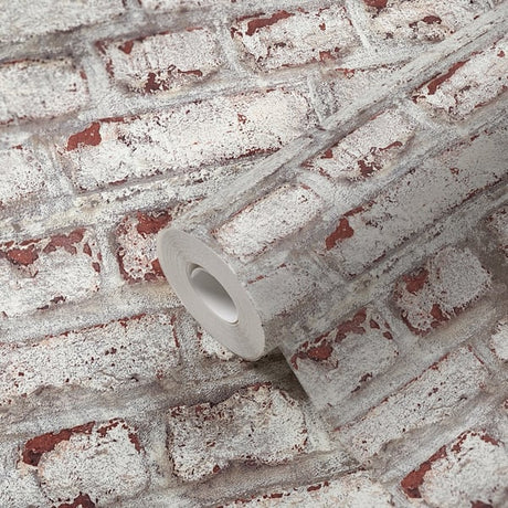 Galerie BB51100 Brown Grey White Coastal Brick Effect Motif - Eade's Wallpaper