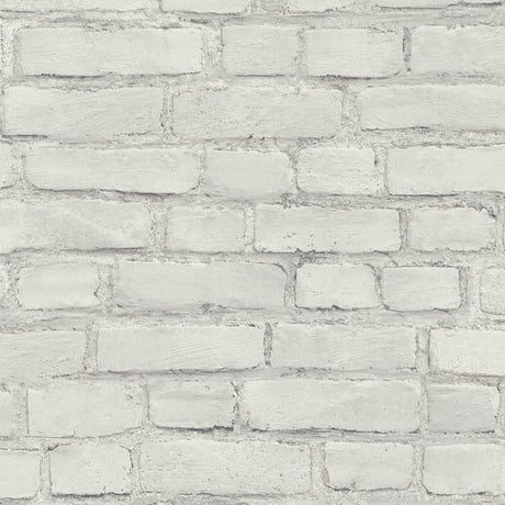 Galerie BB51101 Grey White Coastal Brick Effect Motif - Eade's Wallpaper