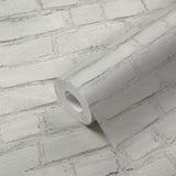 Galerie BB51101 Grey White Coastal Brick Effect Motif - Eade's Wallpaper