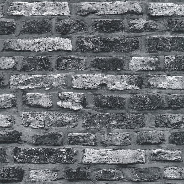 Galerie BB51112 Grey Black Brickshire Residents Motif - Eade's Wallpaper
