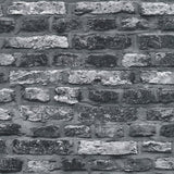 Galerie BB51112 Grey Black Brickshire Residents Motif - Eade's Wallpaper