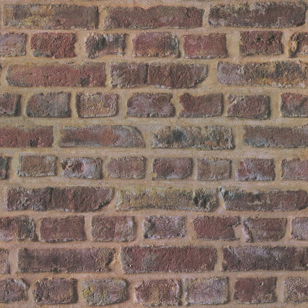 Galerie BB51114 Beige Brown Red Brickshire Residents Motif - Eade's Wallpaper