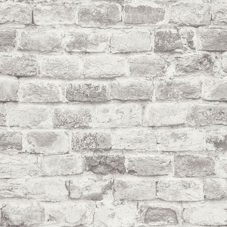 Galerie BB51118 Grey White Brickshire Residents Motif - Eade's Wallpaper