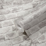 Galerie BB51118 Grey White Brickshire Residents Motif - Eade's Wallpaper