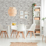 Galerie BB51118 Grey White Brickshire Residents Motif - Eade's Wallpaper