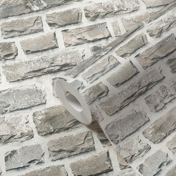 Galerie BB51122 Beige Multi-Colour Grey Stone Symphony Motif - Eade's Wallpaper