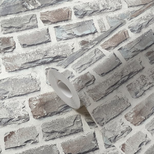 Galerie BB51124 Multi-Colour Grey Stone Symphony Motif - Eade's Wallpaper