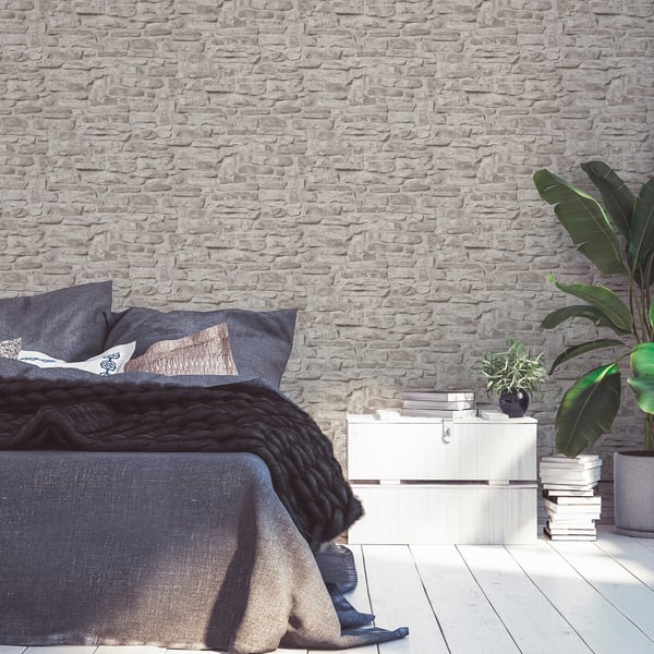Galerie BB51126 Beige Stone Symphony Motif - Eade's Wallpaper