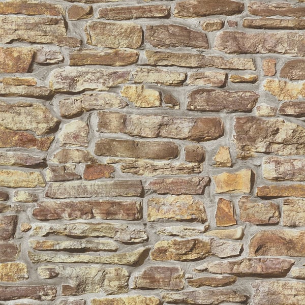 Galerie BB51127 Beige Brown Stone Symphony Motif - Eade's Wallpaper