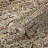 Galerie BB51127 Beige Brown Stone Symphony Motif - Eade's Wallpaper