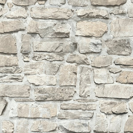 Galerie BB51130 Beige Grey Stone Symphony Motif - Eade's Wallpaper