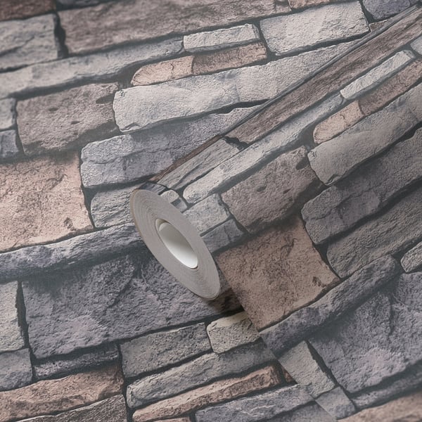 Galerie BB51132 Beige Cream Grey Sandstone Splendour Motif - Eade's Wallpaper
