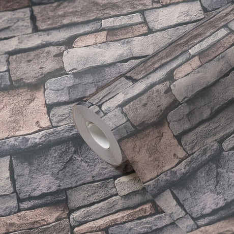 Galerie BB51132 Beige Cream Grey Sandstone Splendour Motif - Eade's Wallpaper