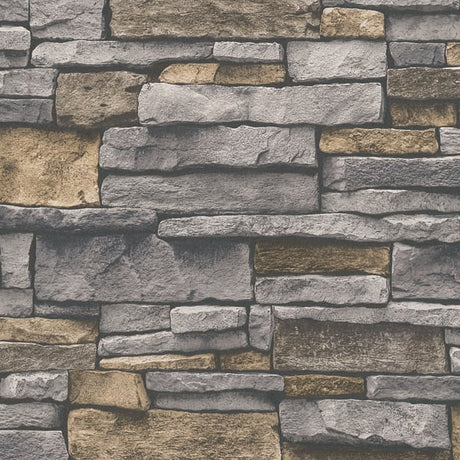 Galerie BB51134 Yellow Grey Sandstone Splendour Motif - Eade's Wallpaper