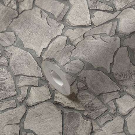 Galerie BB51140 Grey Petrified Paradise Motif - Eade's Wallpaper