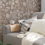 Galerie BB51142 Beige Cream Grey Claystone Cottage Motif - Eade's Wallpaper