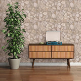 Galerie BB51143 Beige Brown Cream Claystone Cottage Motif - Eade's Wallpaper
