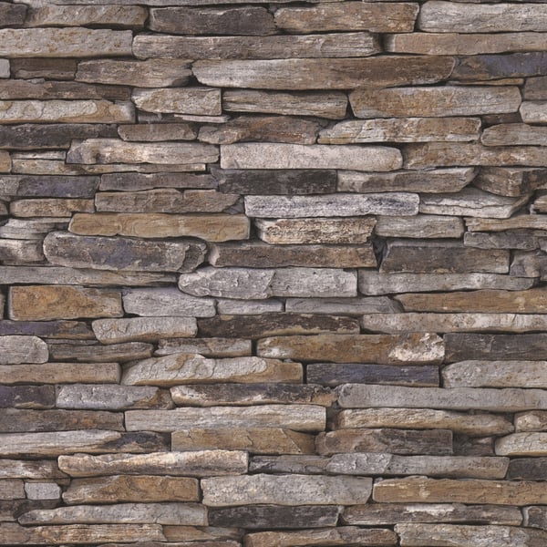 Galerie BB51145 Beige Brown Yellow Rocky Retreat Motif - Eade's Wallpaper