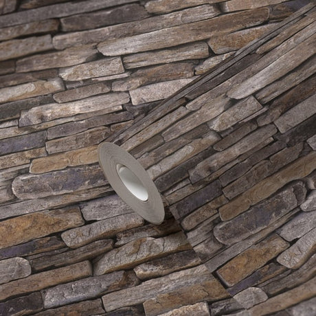 Galerie BB51145 Beige Brown Yellow Rocky Retreat Motif - Eade's Wallpaper
