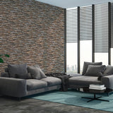 Galerie BB51145 Beige Brown Yellow Rocky Retreat Motif - Eade's Wallpaper