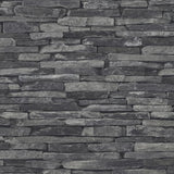 Galerie BB51146 Grey Black Rocky Retreat Motif - Eade's Wallpaper