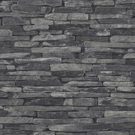 Galerie BB51146 Grey Black Rocky Retreat Motif - Eade's Wallpaper