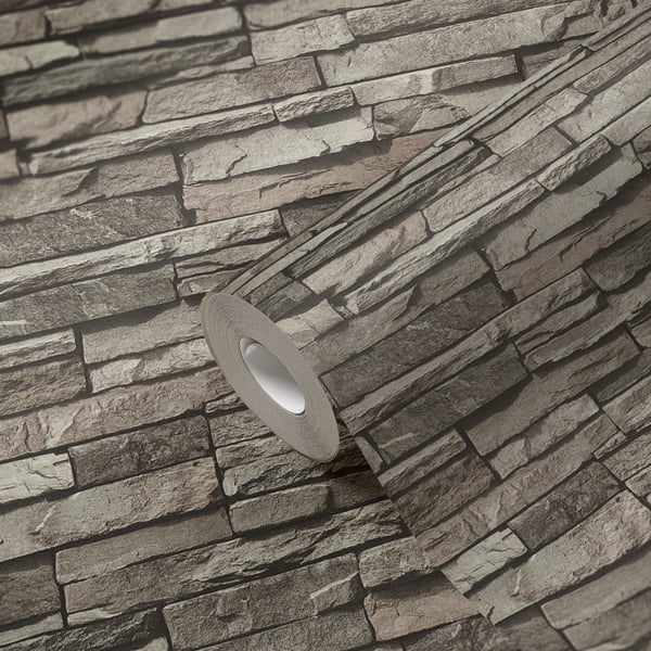 Galerie BB51148 Cream Grey Black Graceful Granite Motif - Eade's Wallpaper