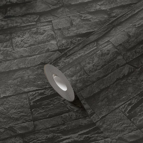 Galerie BB51153 Grey Black Graceful Granite Motif - Eade's Wallpaper