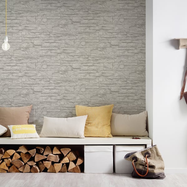 Galerie BB51154 Grey Graceful Granite Motif - Eade's Wallpaper