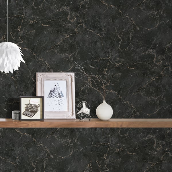 Galerie BB51155 Beige Black Luxurious Marble Motif - Eade's Wallpaper