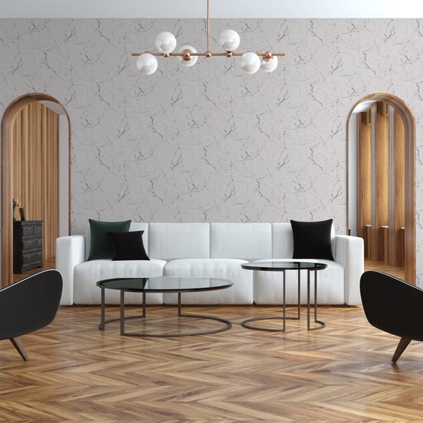Galerie BB51156 Grey Metallic White Luxurious Marble Motif - Eade's Wallpaper