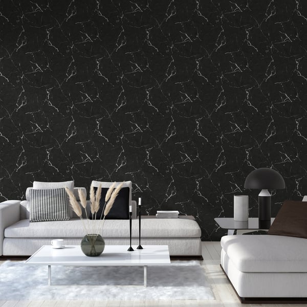 Galerie BB51157 Grey Metallic Black Luxurious Marble Motif - Eade's Wallpaper