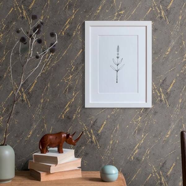 Galerie BB51159 Metallic Black Luxurious Marble Motif - Eade's Wallpaper