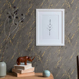 Galerie BB51159 Metallic Black Luxurious Marble Motif - Eade's Wallpaper