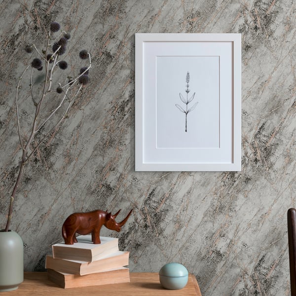 Galerie BB51161 Beige Grey Metallic Luxurious Marble Motif - Eade's Wallpaper