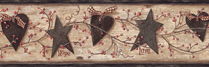 Chesapeake BBC44532B Chrissy Grey Faith Love Trail Border