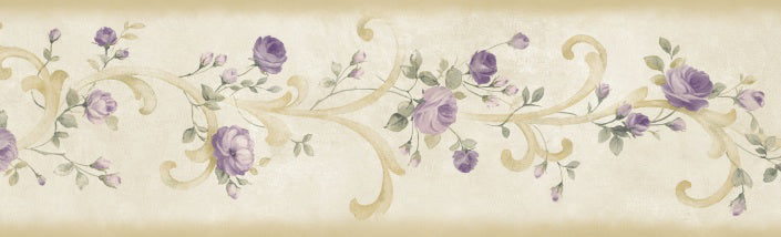 Chesapeake BBC77915B Betty Cream Tearose Acanthus Trail Border