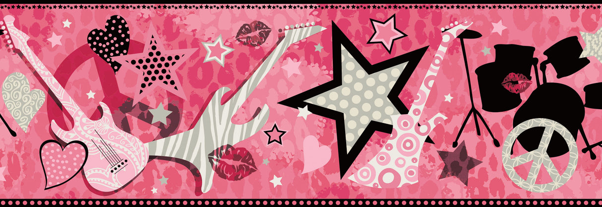 Chesapeake BBC94003B Blondie Pink Rock Star Toss Border
