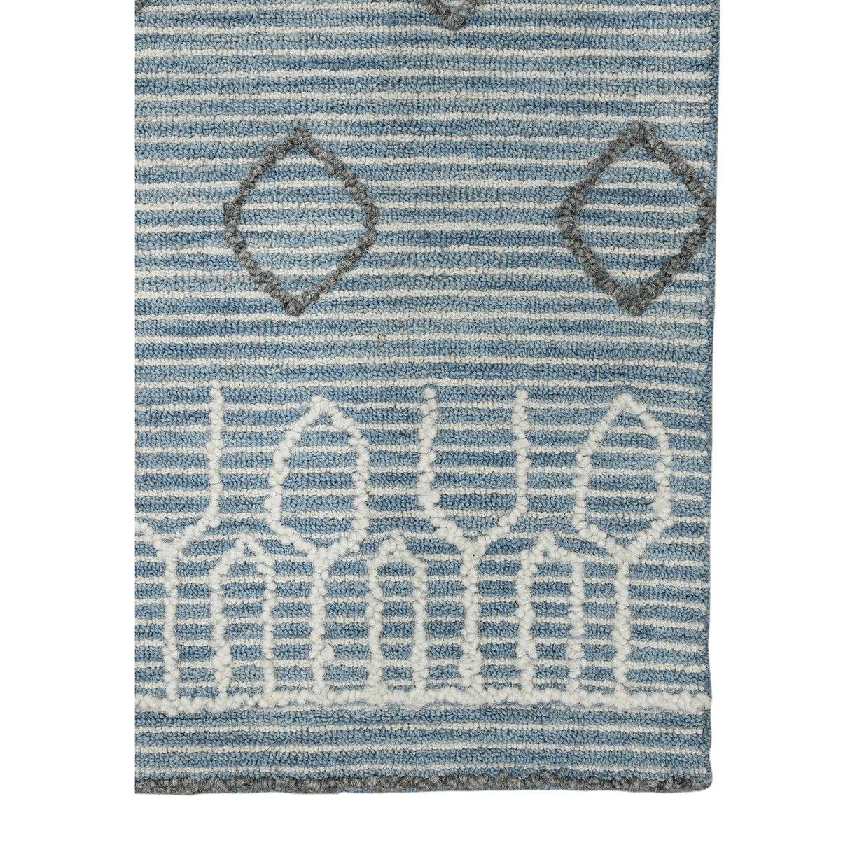 Amer Rugs BER-1 Berlin Farmhouse Geometric /White Area Rug
