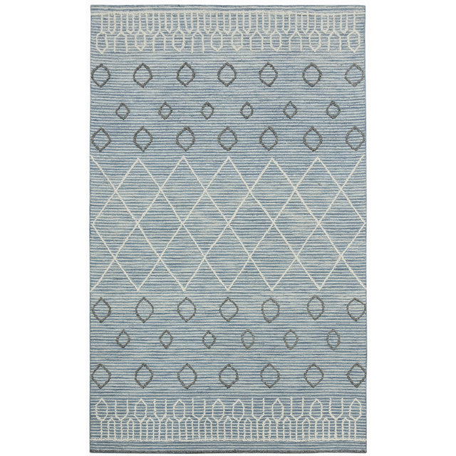 Amer Rugs BER-1 Berlin Farmhouse Geometric /White Area Rug